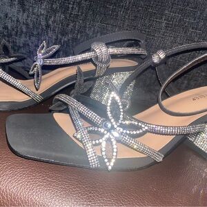 Elegant Black and Silver Women's Heels